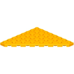 30504-191プレート8×8コーナー無ブライトライトオレンジ