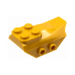 79897-297曲面スロープ4×2フィンと側面に2スタッド付パールゴールド