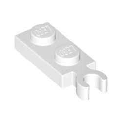 78256-001プレート1×2端に垂直クリップ付ホワイト