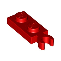 78256-021プレート1×2端に垂直クリップ付レッド