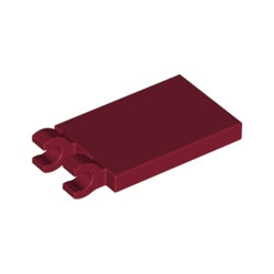 30350-154特殊タイル2×3側面にクリップ2個ダークレッド