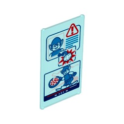 57895pb099ドアガラス1×4×6(グリーンゴブリン)トランスライトブルー