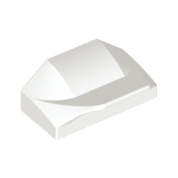 47458-001曲面スロープ1×2×2/3フィン付ホワイト