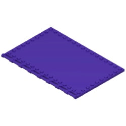 69934-268特殊タイル10×16端にポッチと取っ手付きダークパープル