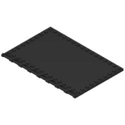 69934-026特殊タイル10×16端にポッチと取っ手付きブラック