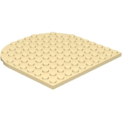 80031-005プレート10×10コーナー丸半円タン