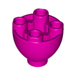24947-124ブロック2×2ドーム型丸底スタッド有マジェンタ