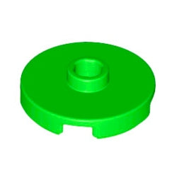 18674-037タイル2×2丸中央1スタッドブライトグリーン