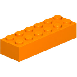 2456-106ブロック2×6オレンジ