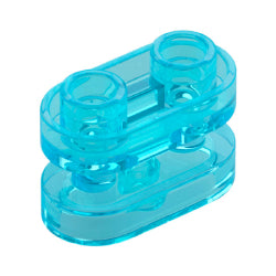 77808-042ブロック1×2丸中央2スタッドアンドバー付きトランスライトブルー