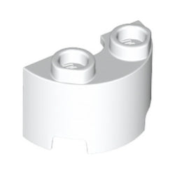 68013-001シリンダーハーフ1×2×1カットアウトホワイト