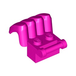 80488-221ブロック1×2取っ手と脚4個付ダークピンク