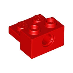73109-021テクニックブロック1×2ペグ穴1個-プレート1×2付レッド