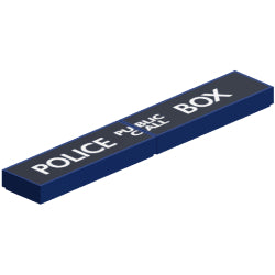 63864pb038LRタイル1×3(Police Public Call Box左右セット)ダークブルー
