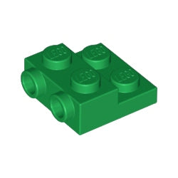99206-028プレート2×2×2/3側面にスタッド有グリーン