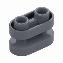 77808-199ブロック1×2丸中央2スタッドアンドバー付きダークブルーイッシュグレイ