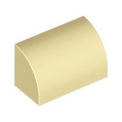 37352-005曲面ブロック1×2×1タン