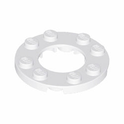 11833-001プレート4×4丸2×2丸穴有ホワイト