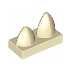 15209-005特殊タイル1×2牙2個タン