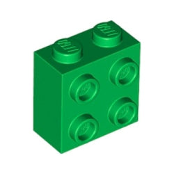 22885-028ブロック1×2×1-2/3片側面にスタッド有グリーン