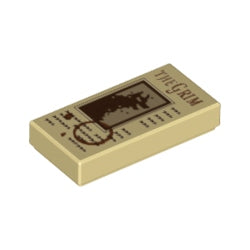 3069bpb1015タイル1×2(死神犬グリム)タン