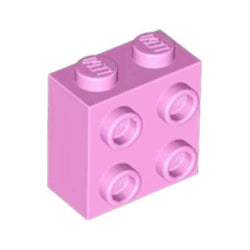 22885-222ブロック1×2×1-2/3片側面にスタッド有ブライトピンク