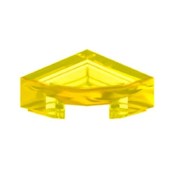 25269-044タイル1×1丸-1/4トランスイエロー