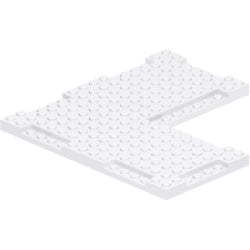 2612-001ブロック16×16×2/3-7×7L字と1×4凹み付ホワイト