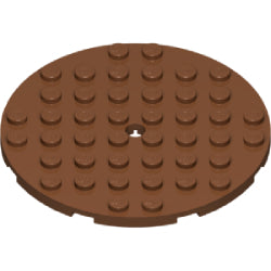 74611-192プレート8×8丸ペグ穴有レディシュブラウン