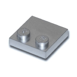 33909-MS特殊タイル2×2端にスタッド有メタリックシルバー