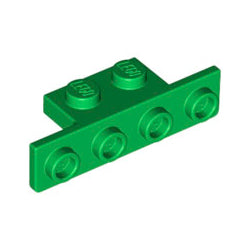 28802-024ブラケット1×2-1×4下部コーナー丸グリーン