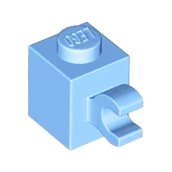 60476-212ブロック1×1水平クリップ付ブライトライトブルー