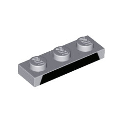 3623pb023プレート1×3(黒い台形)ライトブルーイッシュグレイ