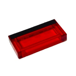 3069bpb1093タイル1×2(ブラックストライプ)トランスレッド