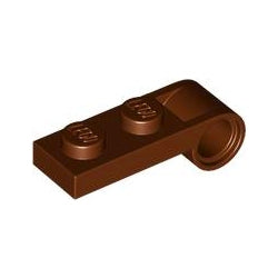 3172-192プレート1×2端ににペグ穴付レディシュブラウン