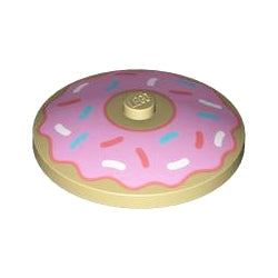 3960pb073ディッシュ4×4(イチゴドーナッツ)タン