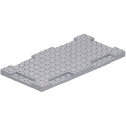 2629-194ブロック8×16×2/3-1×4凹み付ライトブルーイッシュグレイ