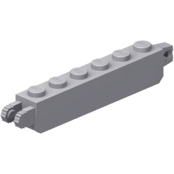 53914-194ヒンジブロック1×6ロック端に指1本/指2本(新型)ライトブルーイッシュグレイ