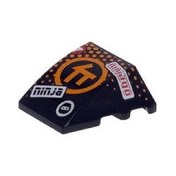 64225pb035カーブウェッジ3×4(ニンジャゴーロゴ)ブラック