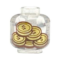 ミニフィグヘッド248(ParadiseFallsとコイン)