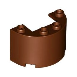 24593-192シリンダーハーフ2×4×2カットアウトレディシュブラウン