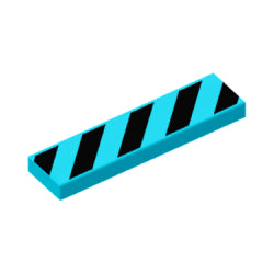 2431pb725-322タイル1×4(ブラックストライプ)ミディアムアジュール