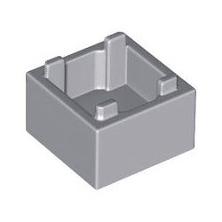 2821-194コンテナ・ボックス2×2×1(フタ無し/底にポッチ)ライトブルーイッシュグレイ