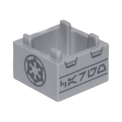 2821pb01コンテナ・ボックス2×2×1(スターウォーズインペリアルロゴ)ライトブルーイッシュグレイ