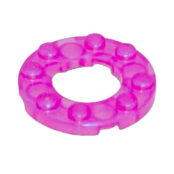 11833-224プレート4×4丸2×2丸穴有サテントランスダークピンク