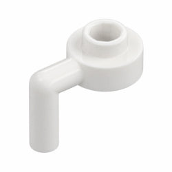 3661-001プレート1×1丸下方向垂直アーム付ホワイト