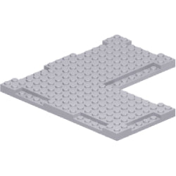 2612-194ブロック16×16×2/3-7×7L字と1×4凹み付ライトブルーイッシュグレイ