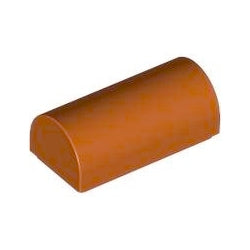 3563-038曲面ブロック1×2-2/3スタッド無ダークオレンジ