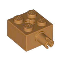 6232-137ブロック2×2側面ペグ1個付きミディアムダークフレッシュ