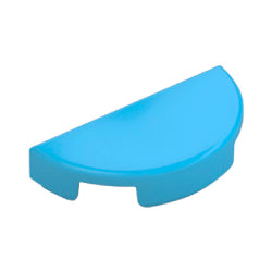 1748-322タイル1×2半円ミディアムアジュール